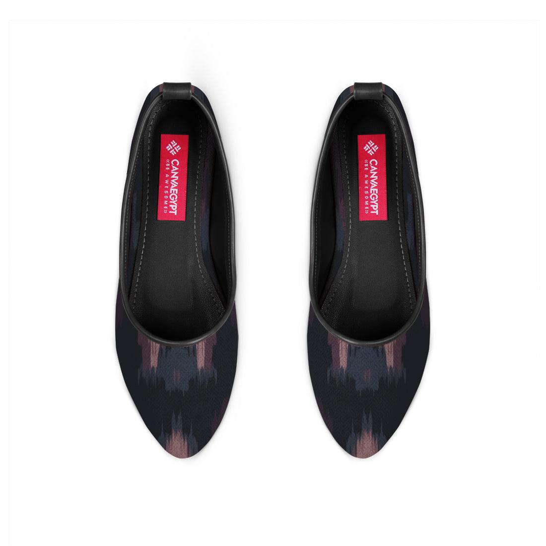 Black Round Toe Shoe Blurred - CANVAEGYPT