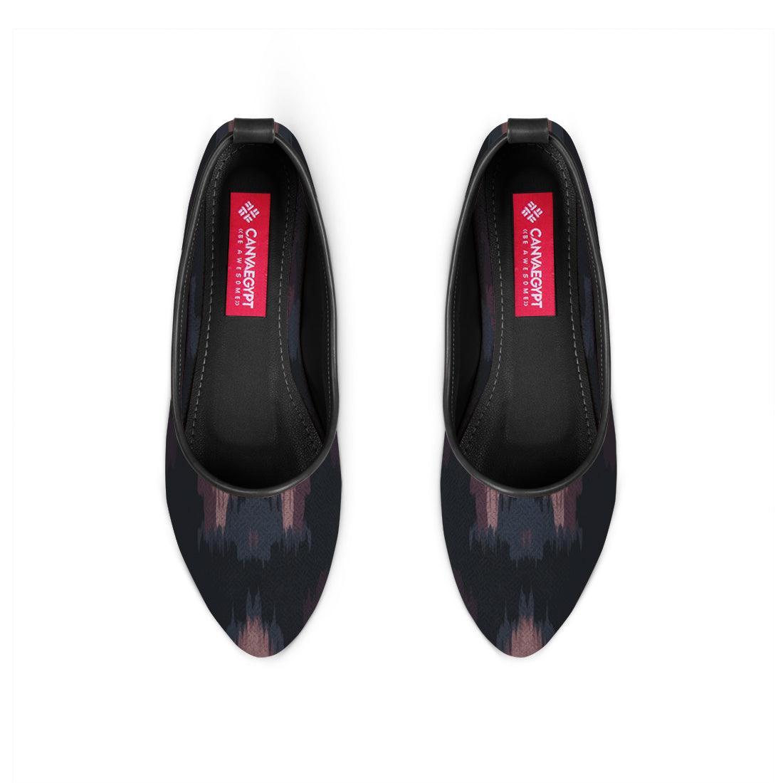 Black Round Toe Shoe Blurred - CANVAEGYPT