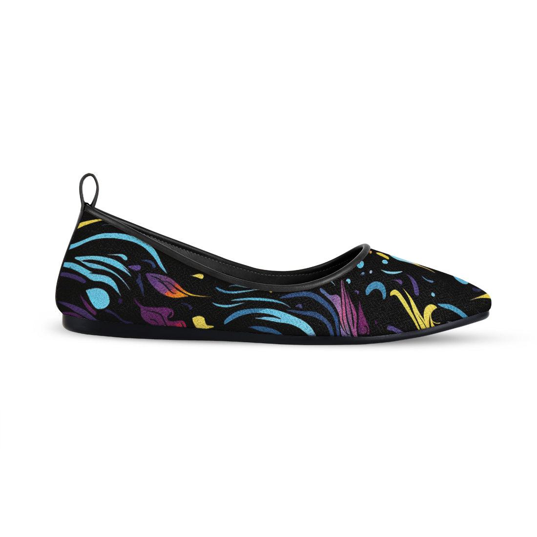 Black Round Toe Shoe Dazzling - CANVAEGYPT