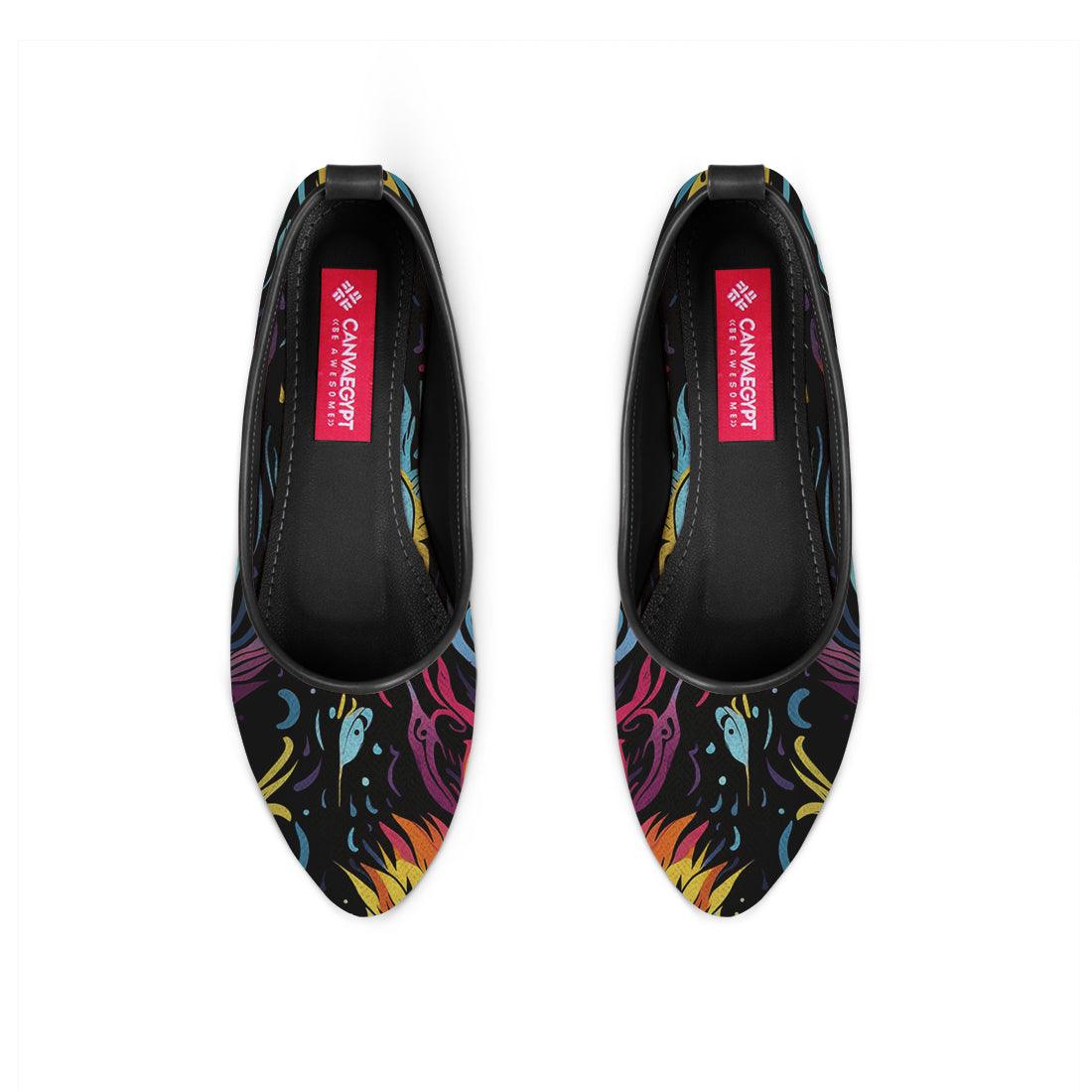 Black Round Toe Shoe Dazzling - CANVAEGYPT