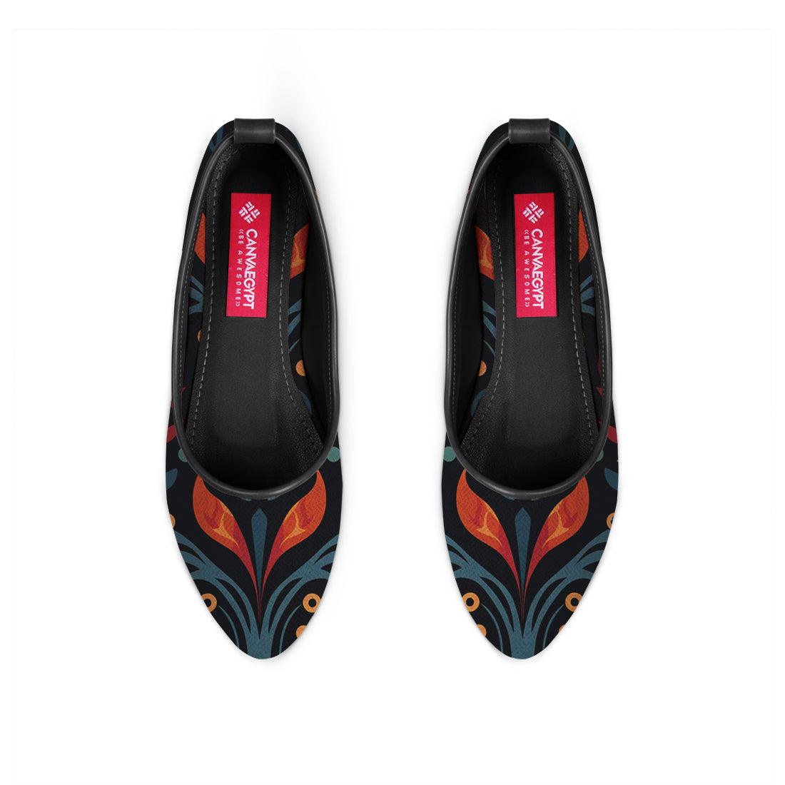 Black Round Toe Shoe Fiery - CANVAEGYPT