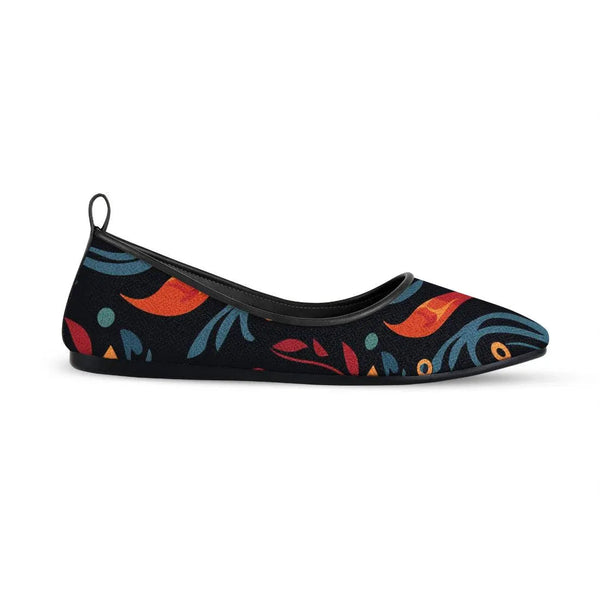 Black Round Toe Shoe Fiery