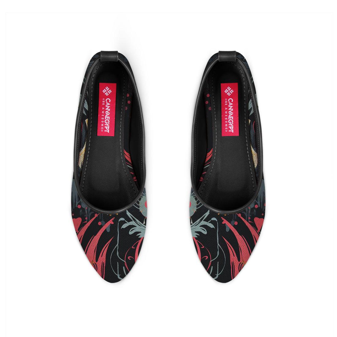 Black Round Toe Shoe Flecks - CANVAEGYPT