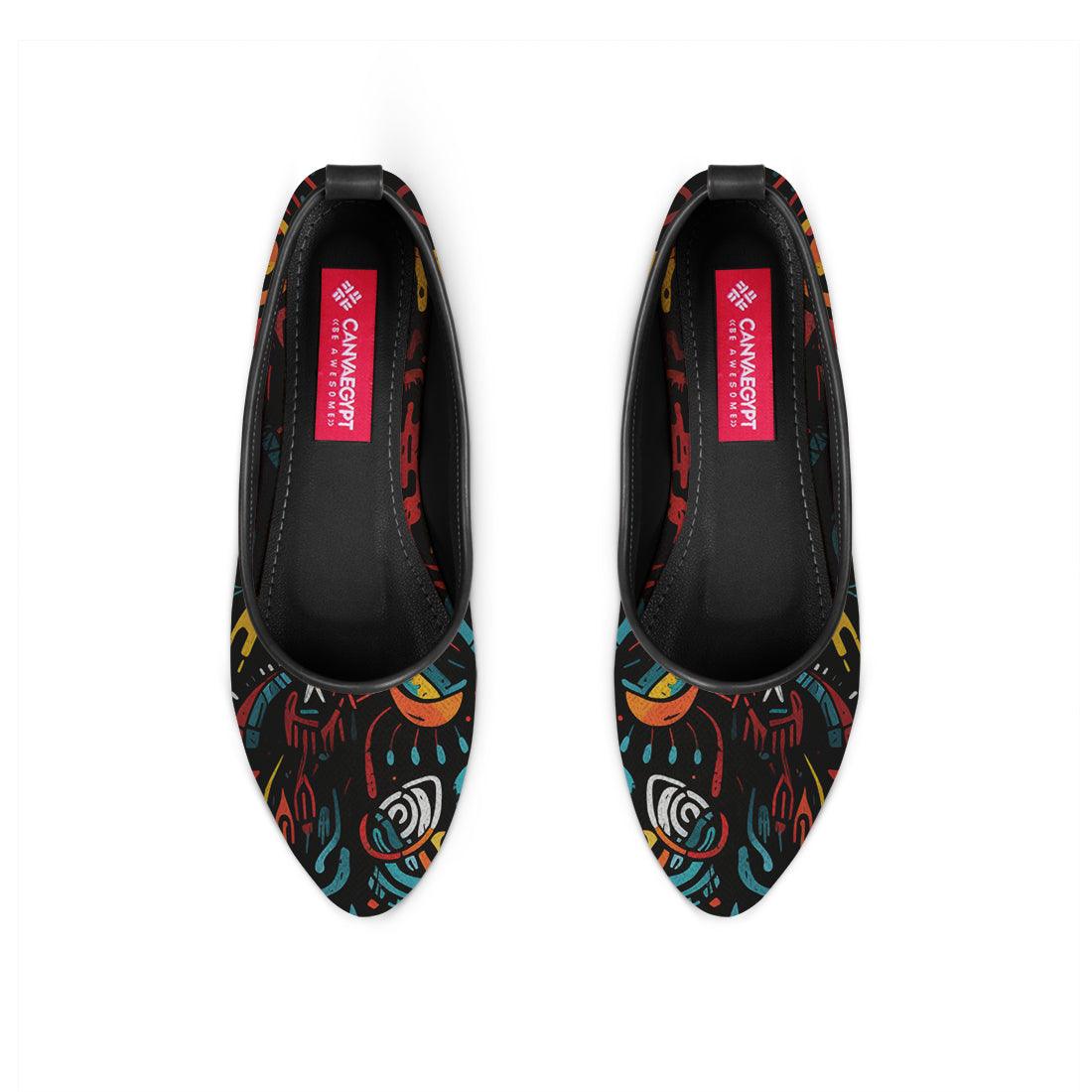 Black Round Toe Shoe Looming - CANVAEGYPT