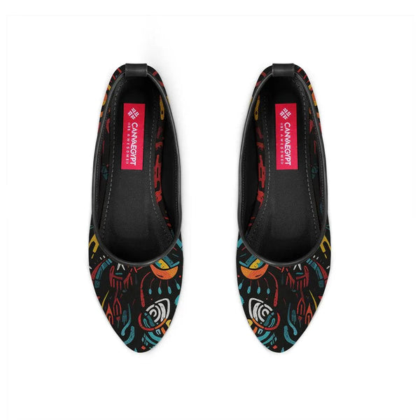 Black Round Toe Shoe Looming - CANVAEGYPT