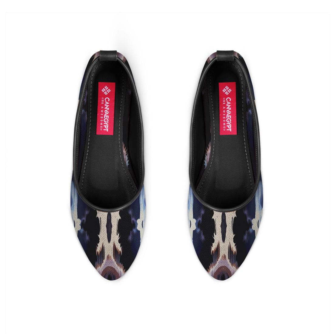 Black Round Toe Shoe Puzzling - CANVAEGYPT