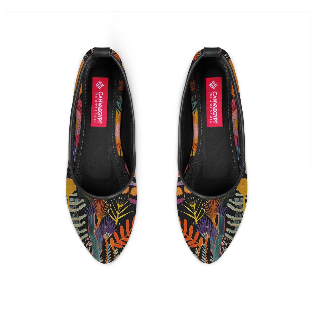 Black Round Toe Shoe Sea Life - CANVAEGYPT