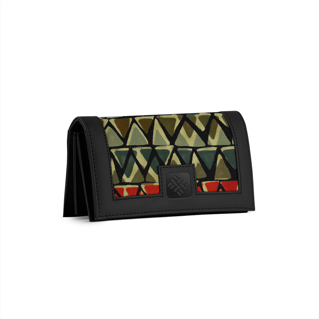 Black Sleek Elegance Fold Wallet with Tribal Chevron Vibes