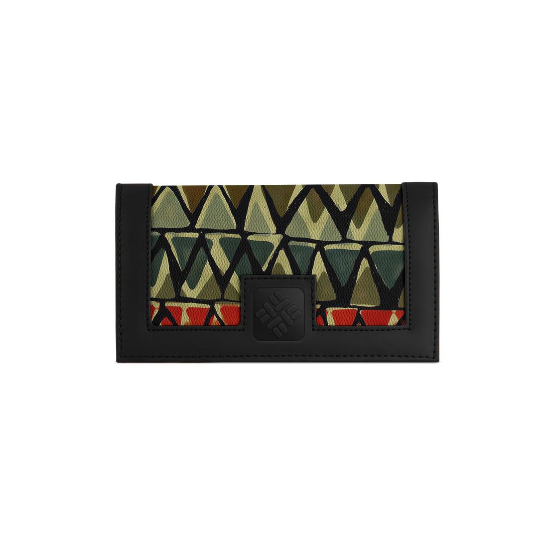 Black Sleek Elegance Fold Wallet with Tribal Chevron Vibes