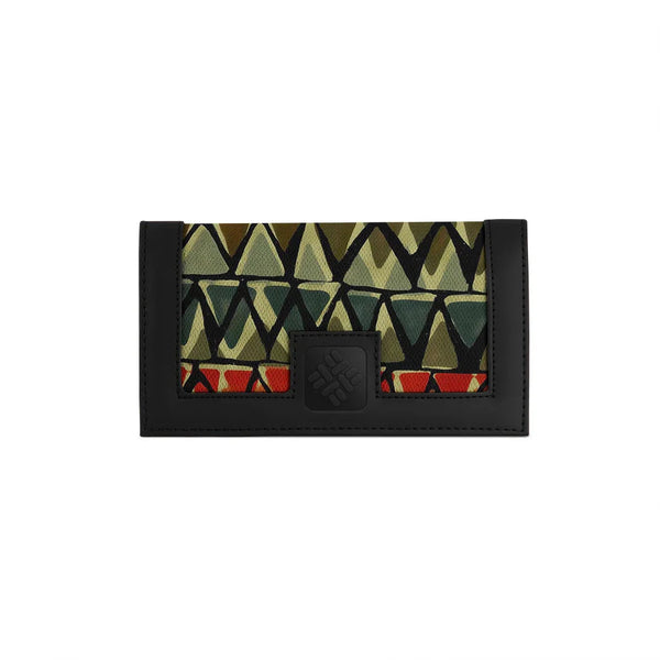 Black Sleek Elegance Fold Wallet with Tribal Chevron Vibes