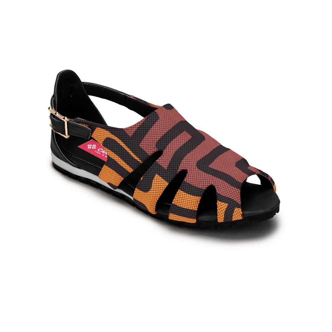 Black Spider Toe Sandal African Symbol - CANVAEGYPT