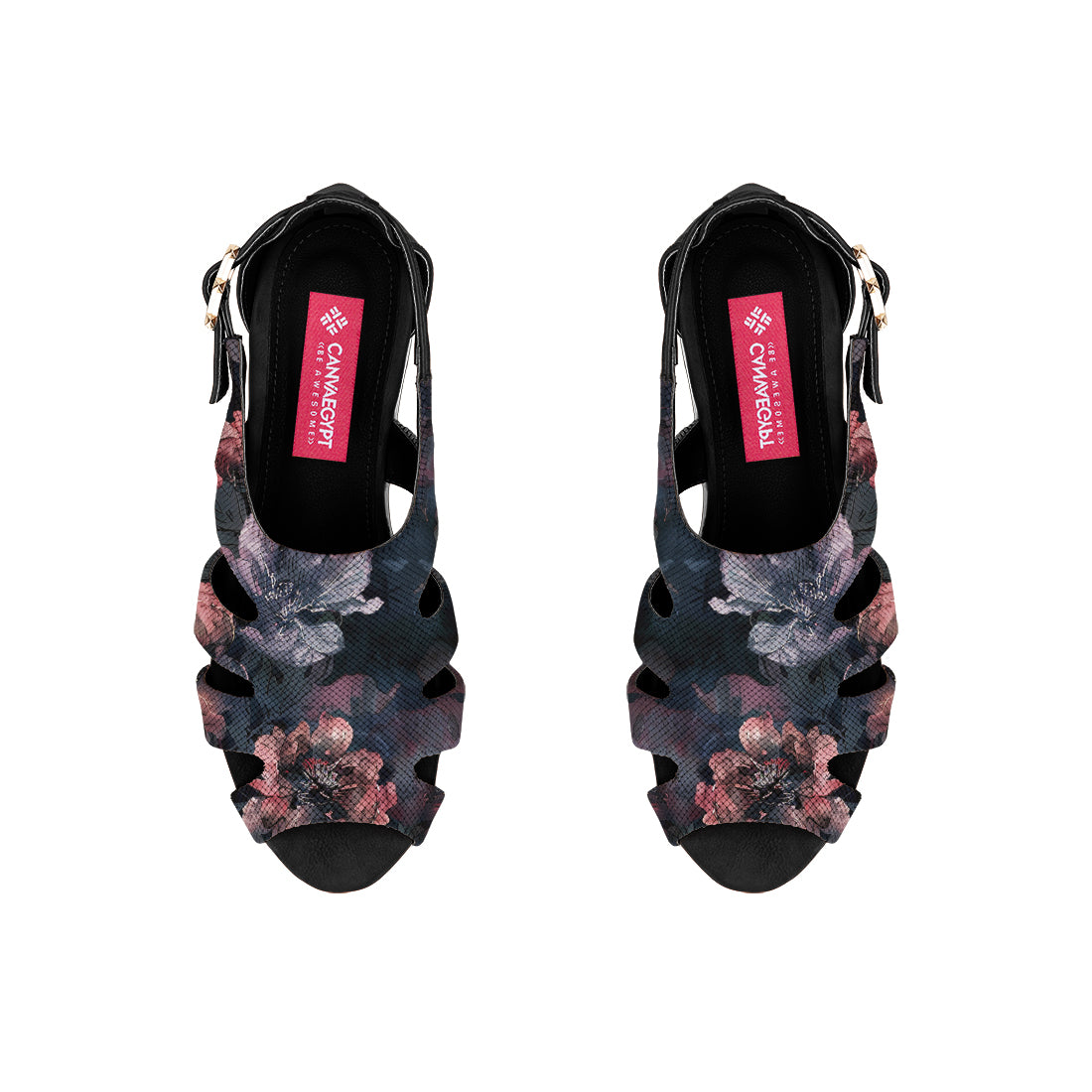 Black Spider Toe Sandal Dark Pattern