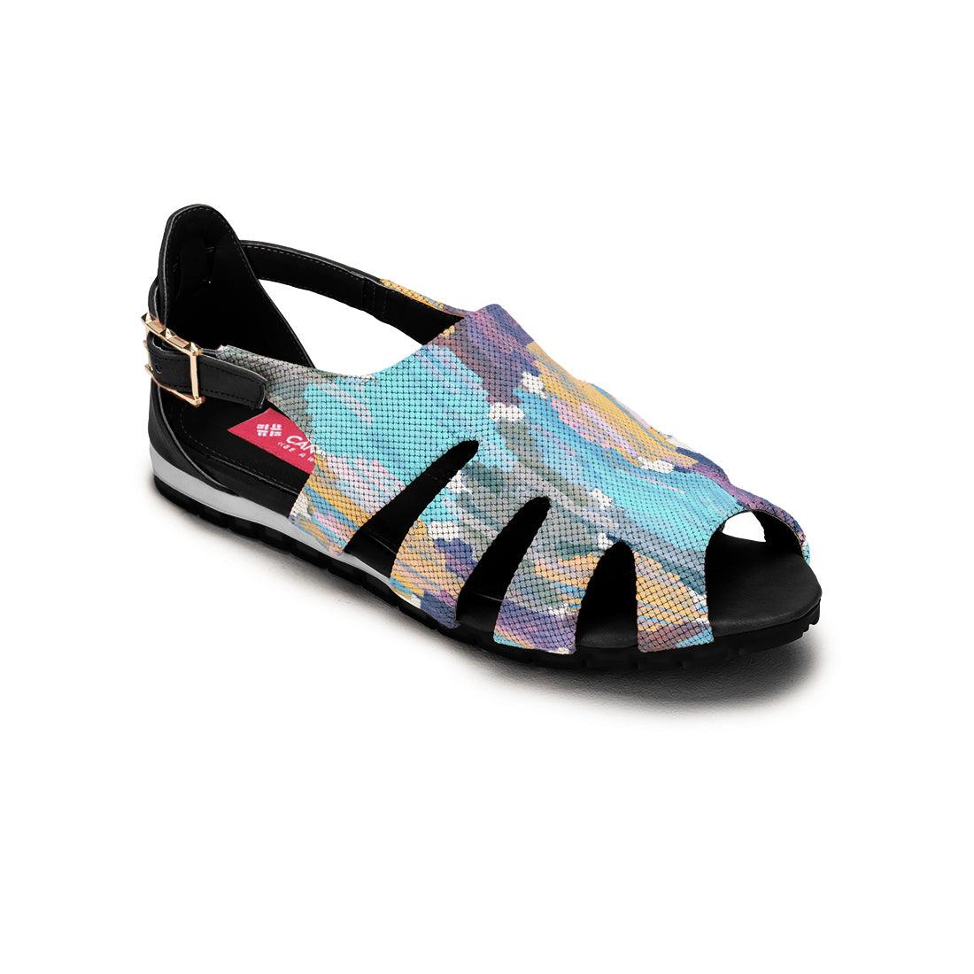 Black Spider Toe Sandal Iris - CANVAEGYPT