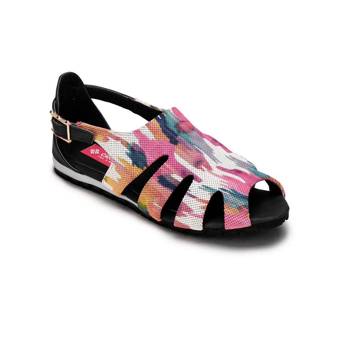 Black Spider Toe Sandal Rose quarts ikat - CANVAEGYPT