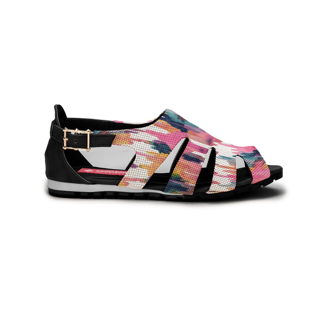 Black Spider Toe Sandal Rose quarts ikat - CANVAEGYPT