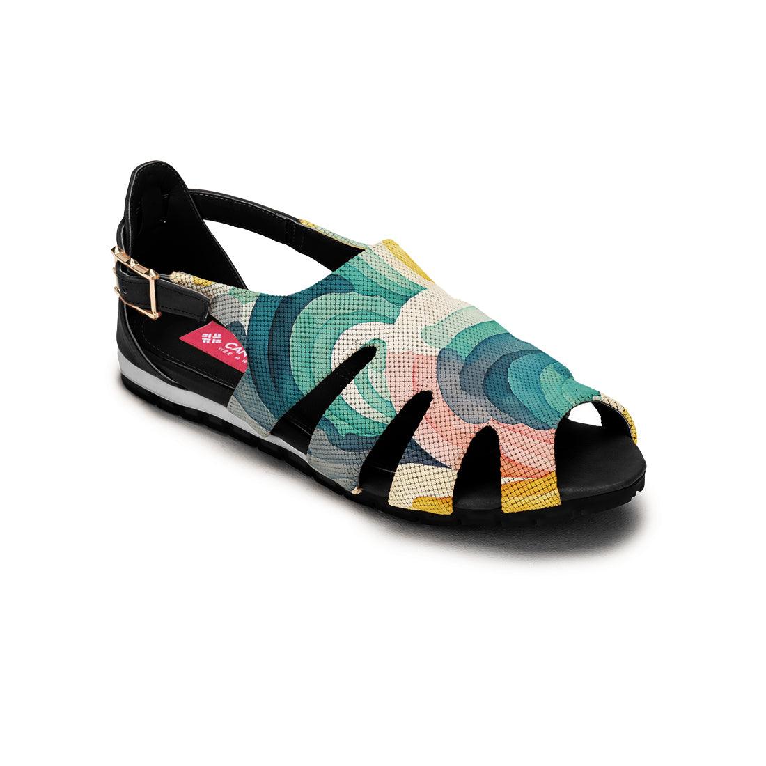 Black Spider Toe Sandal Scribbles - CANVAEGYPT