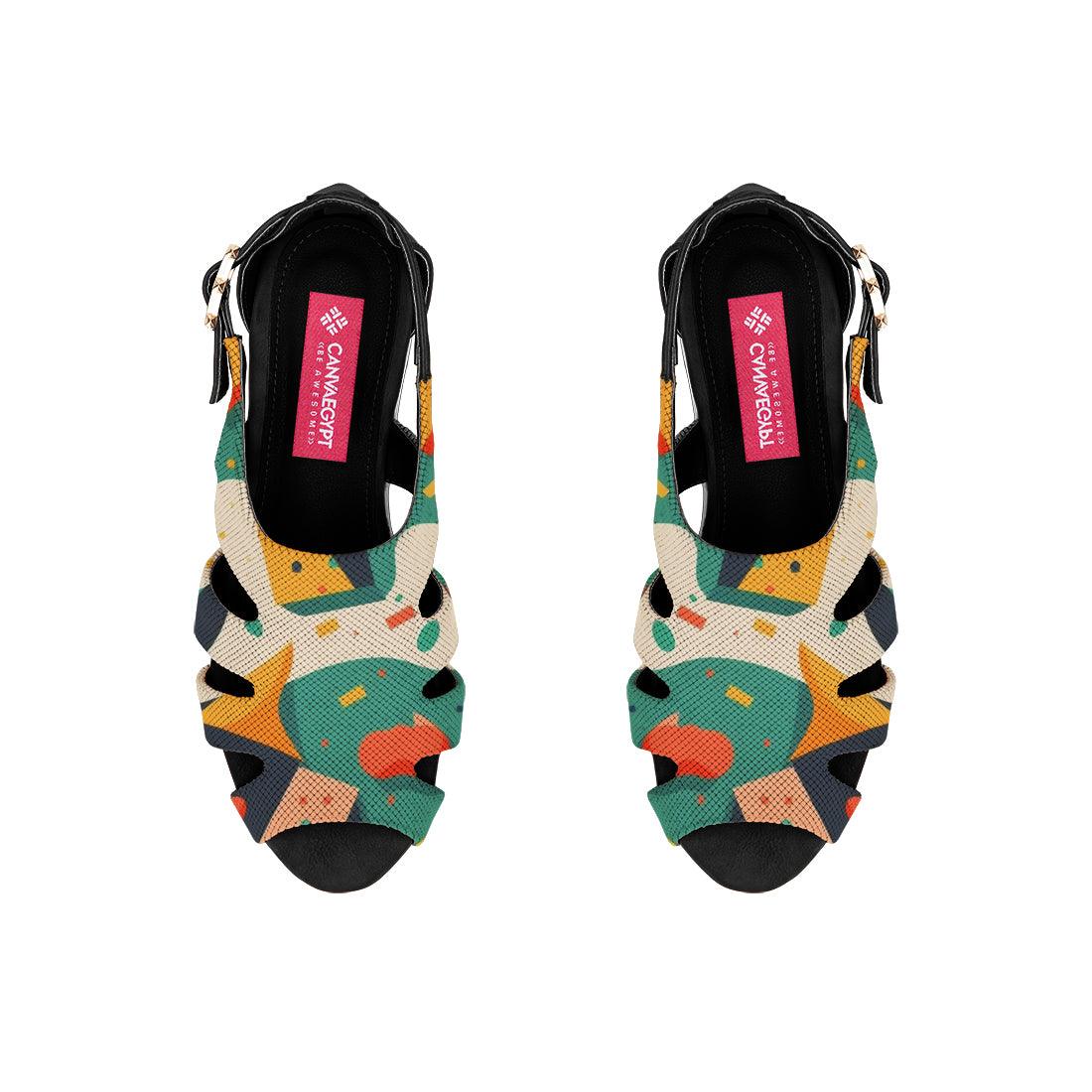 Black Spider Toe Sandal Shapes - CANVAEGYPT