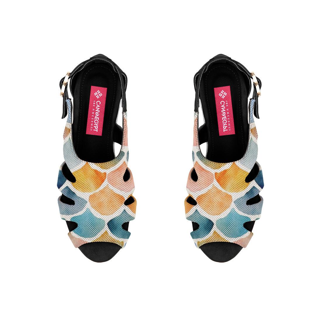 Black Spider Toe Sandal Shining - CANVAEGYPT