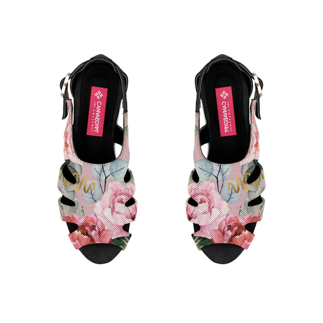 Black Spider Toe Sandal Watercolor Gentle - CANVAEGYPT