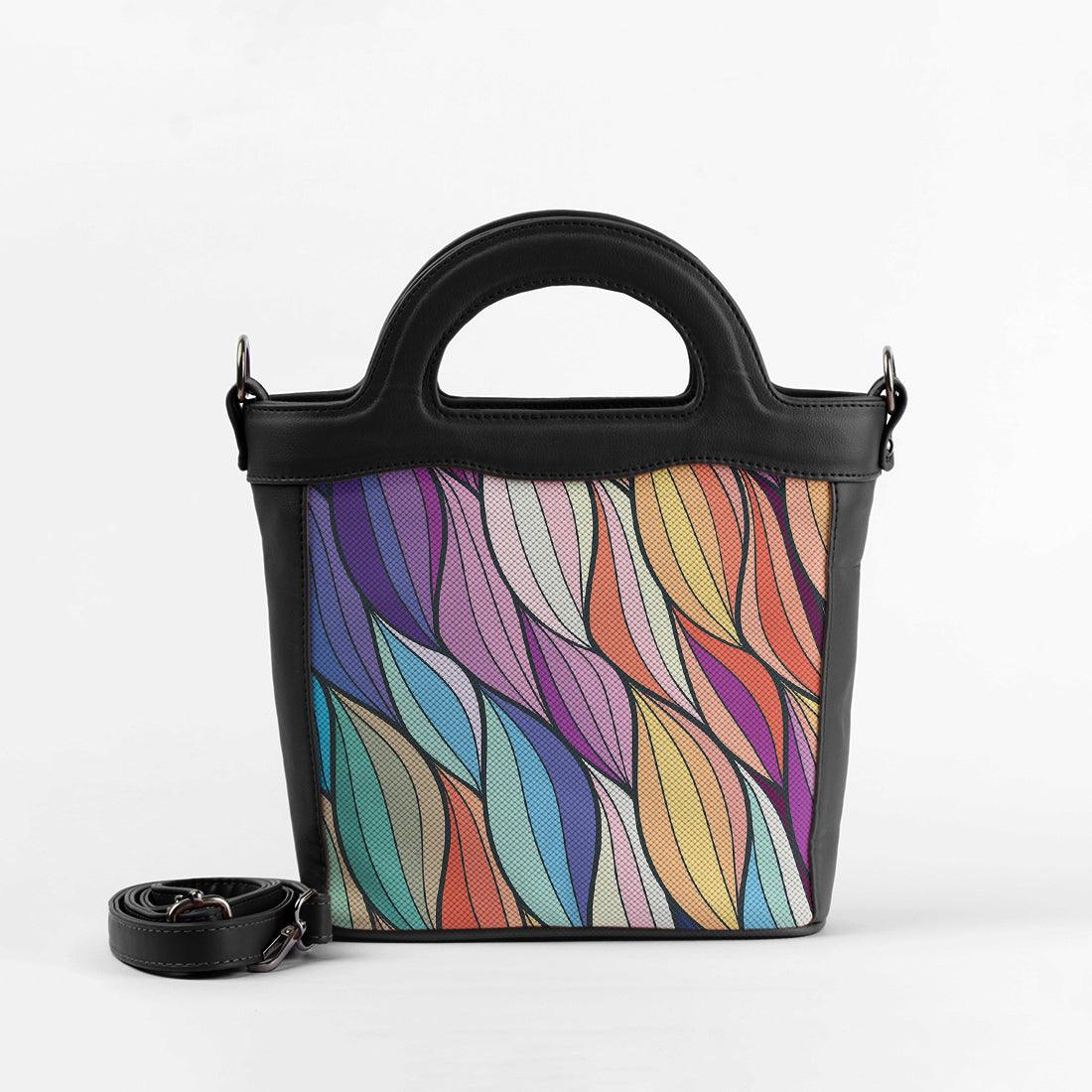 Black Top Handle Handbag flows - CANVAEGYPT