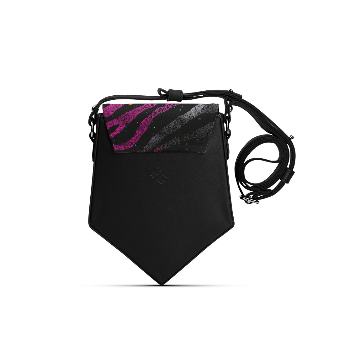 Black Triangles Crossbag Zebra After Dark