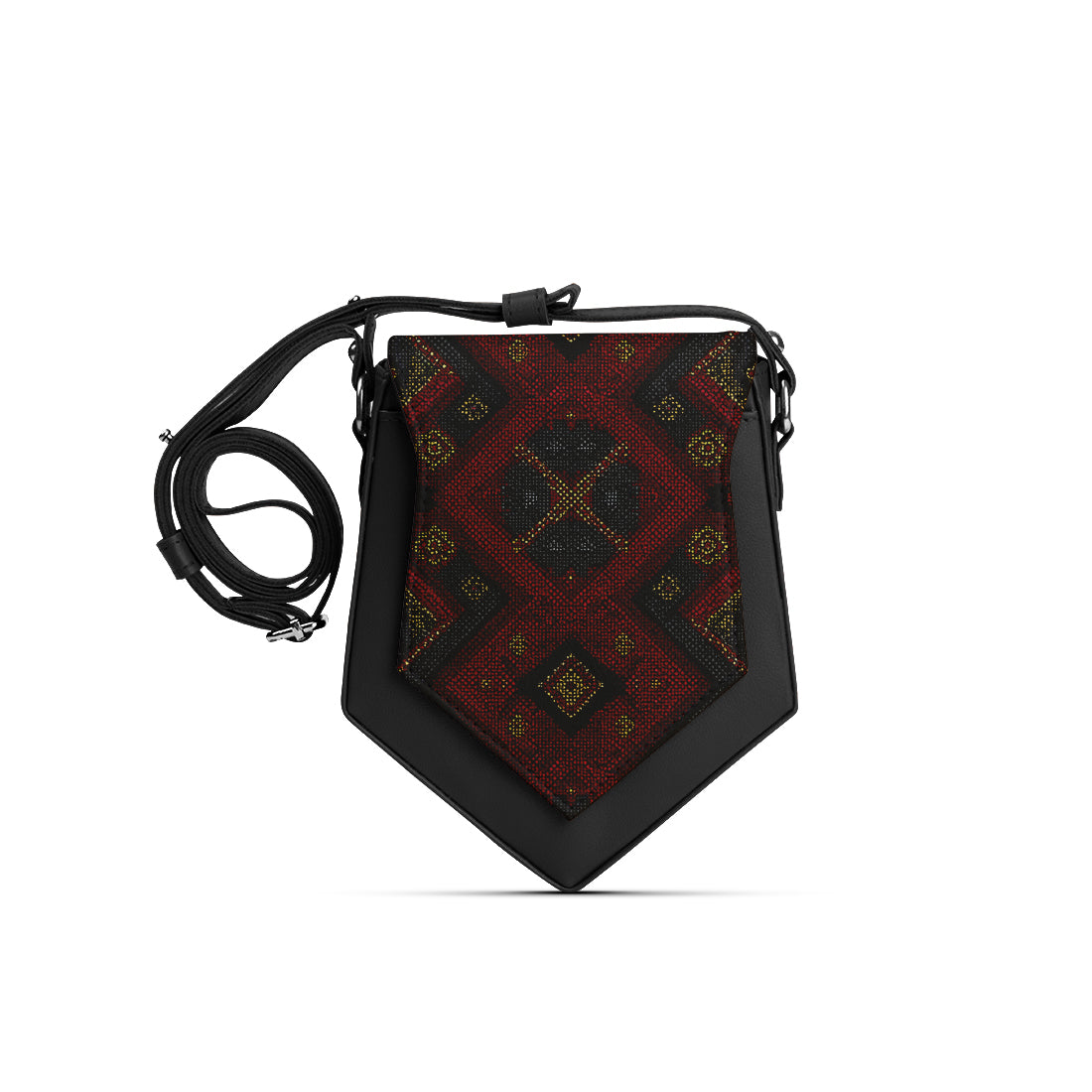 Black Triangles Crossbag Midnight Mosaic
