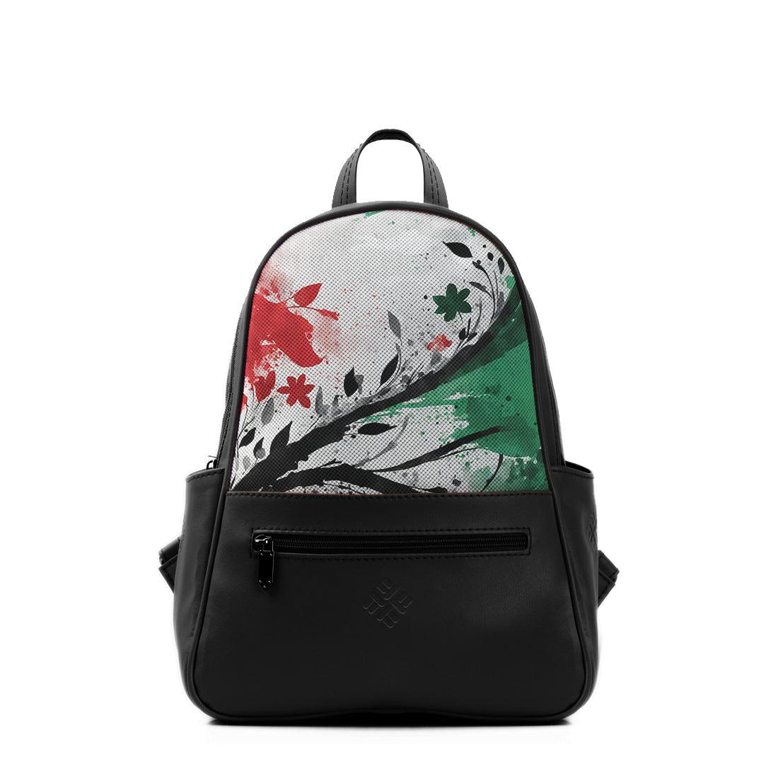 Black Vivid Backpack Palestine up - CANVAEGYPT