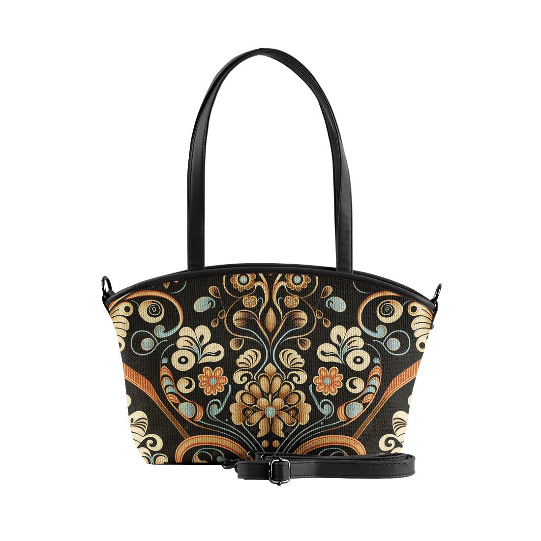 Black Wide Tote Bag Pinstripe - CANVAEGYPT