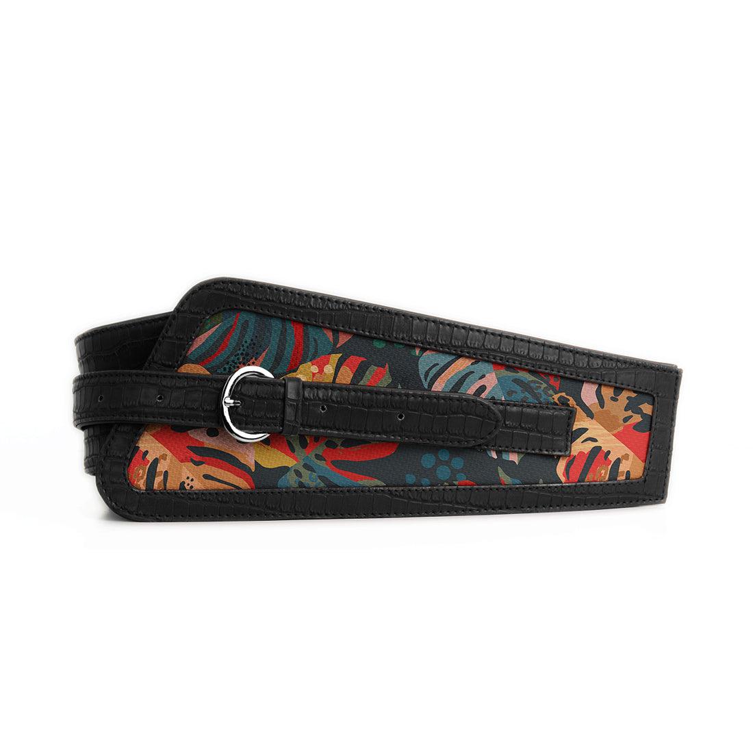 Black Women's Belt Big Leafs - CANVAEGYPT