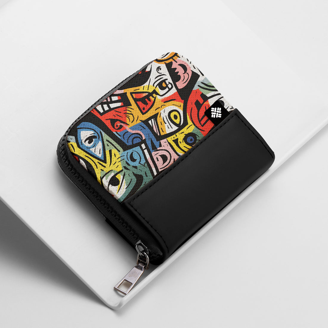 Black ZipPop Wallet Cubist Carnival