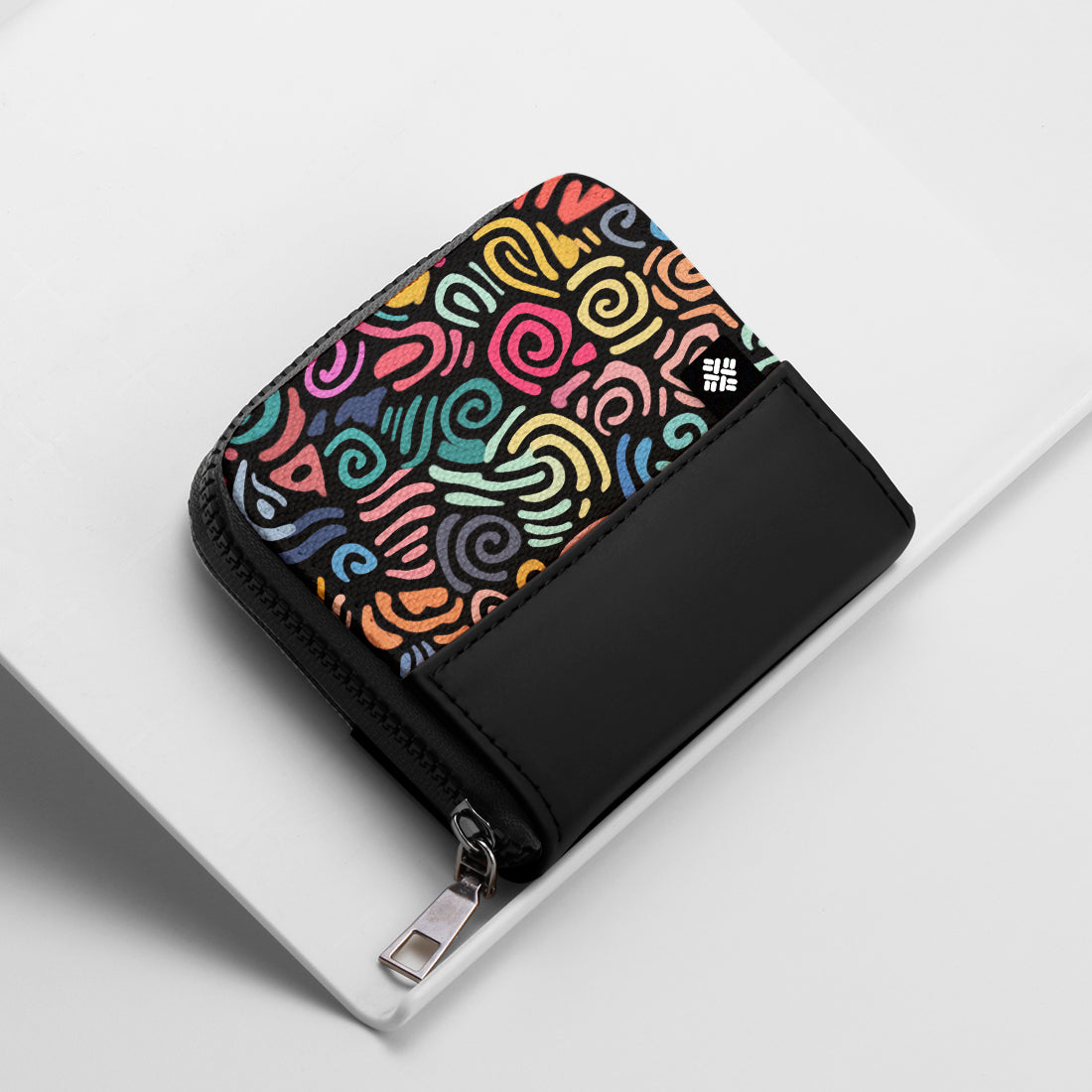 Black ZipPop Wallet Electric Groove
