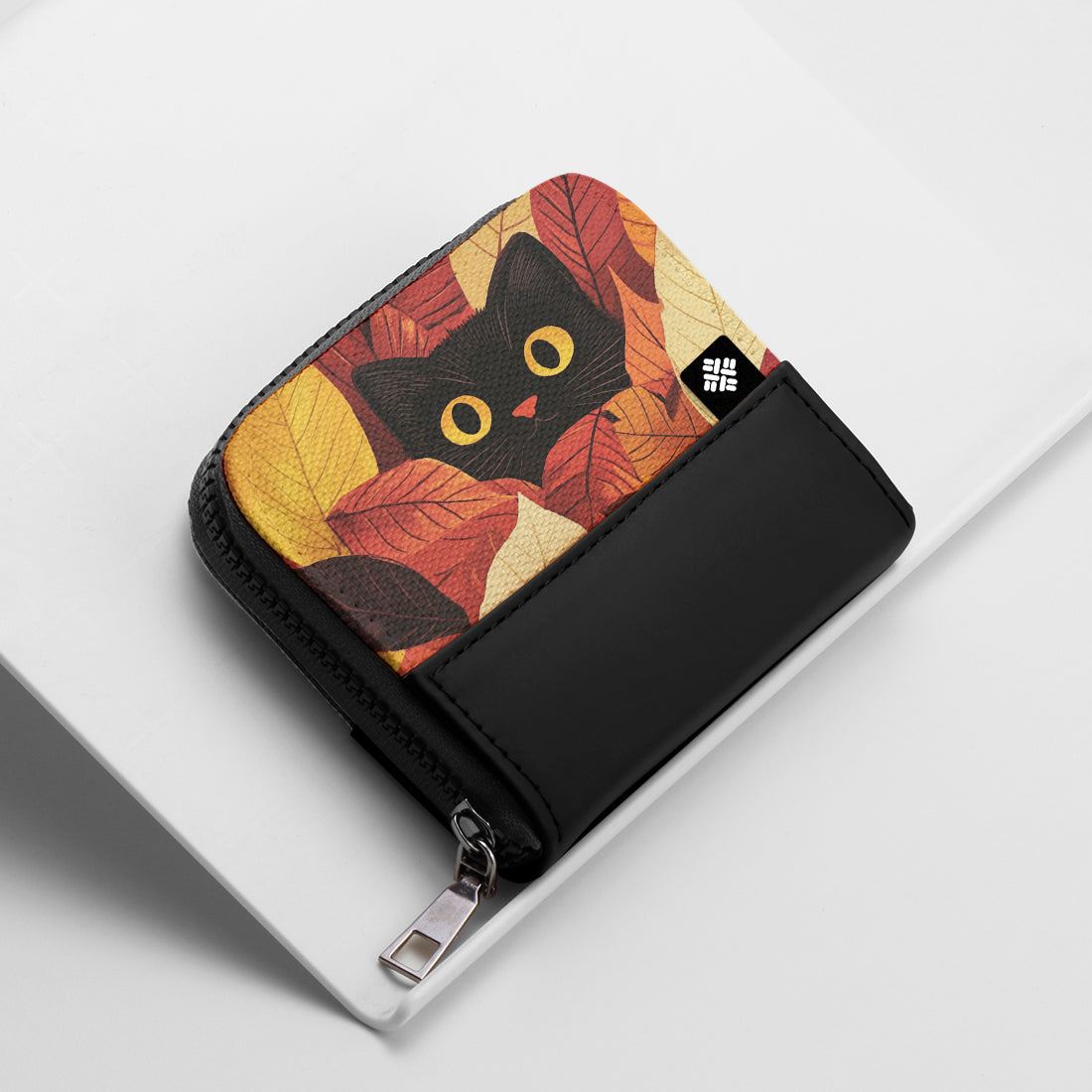 Black ZipPop Wallet Peek-a-Boo Paws