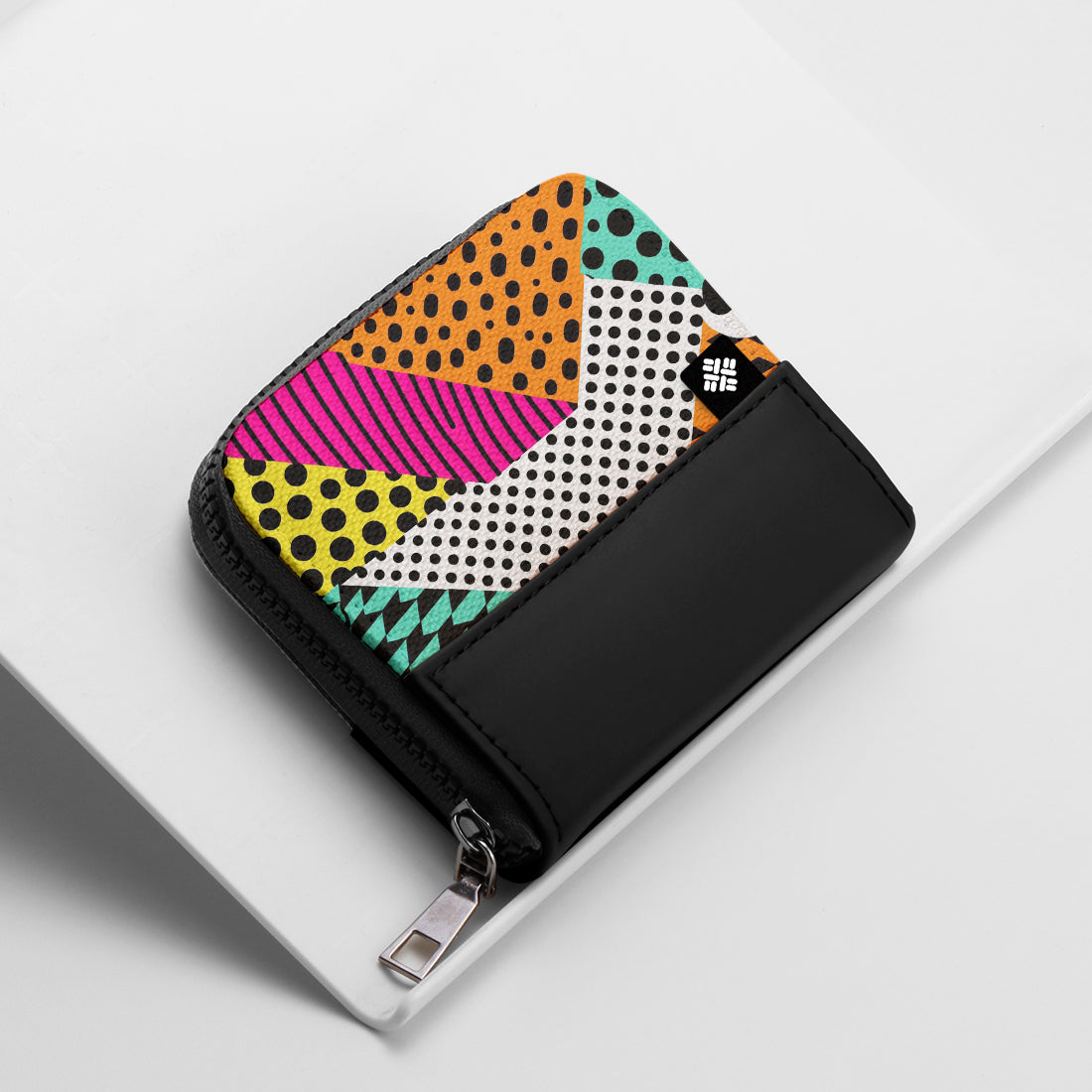 Black ZipPop Wallet Pixel Party