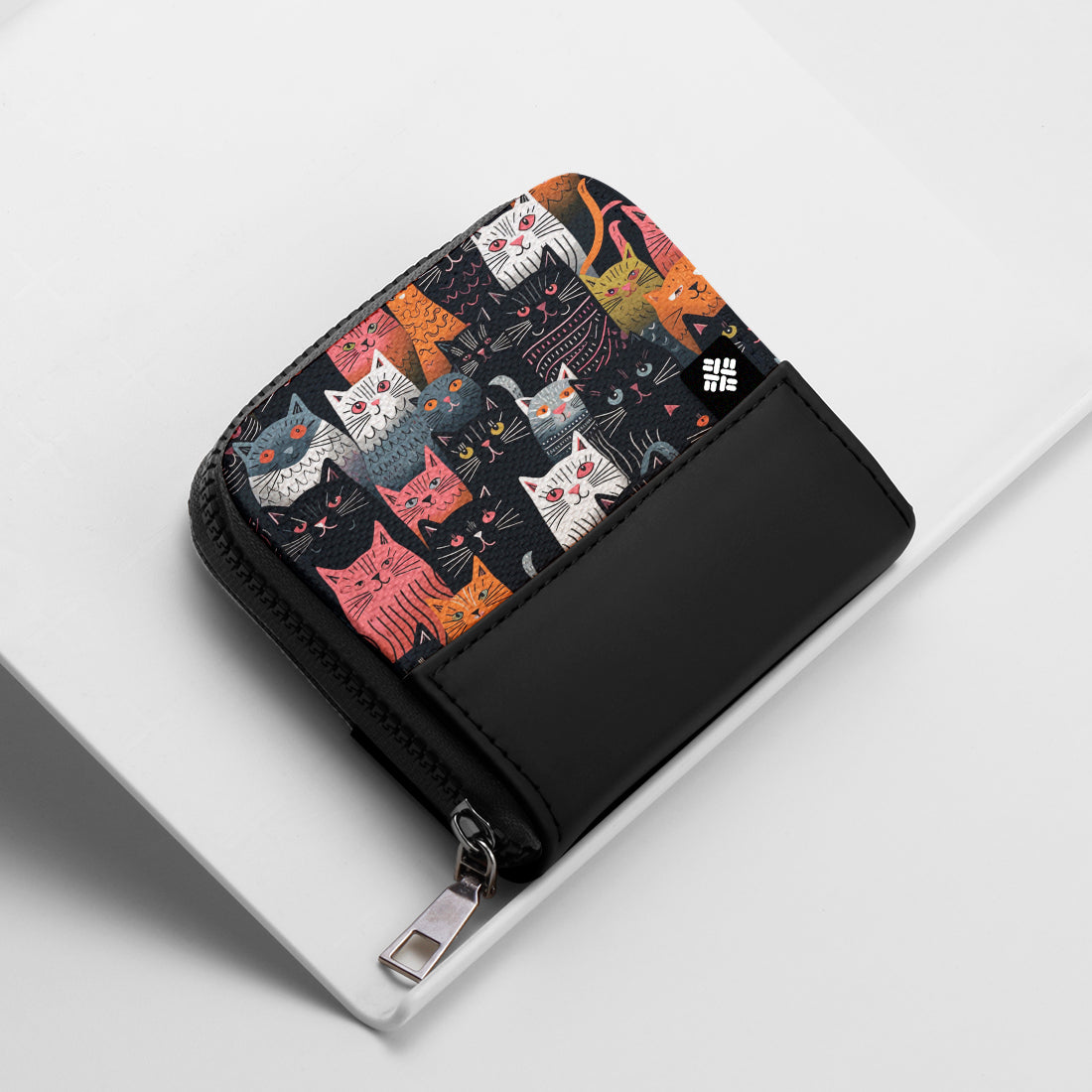 Black ZipPop Wallet Purr Parade
