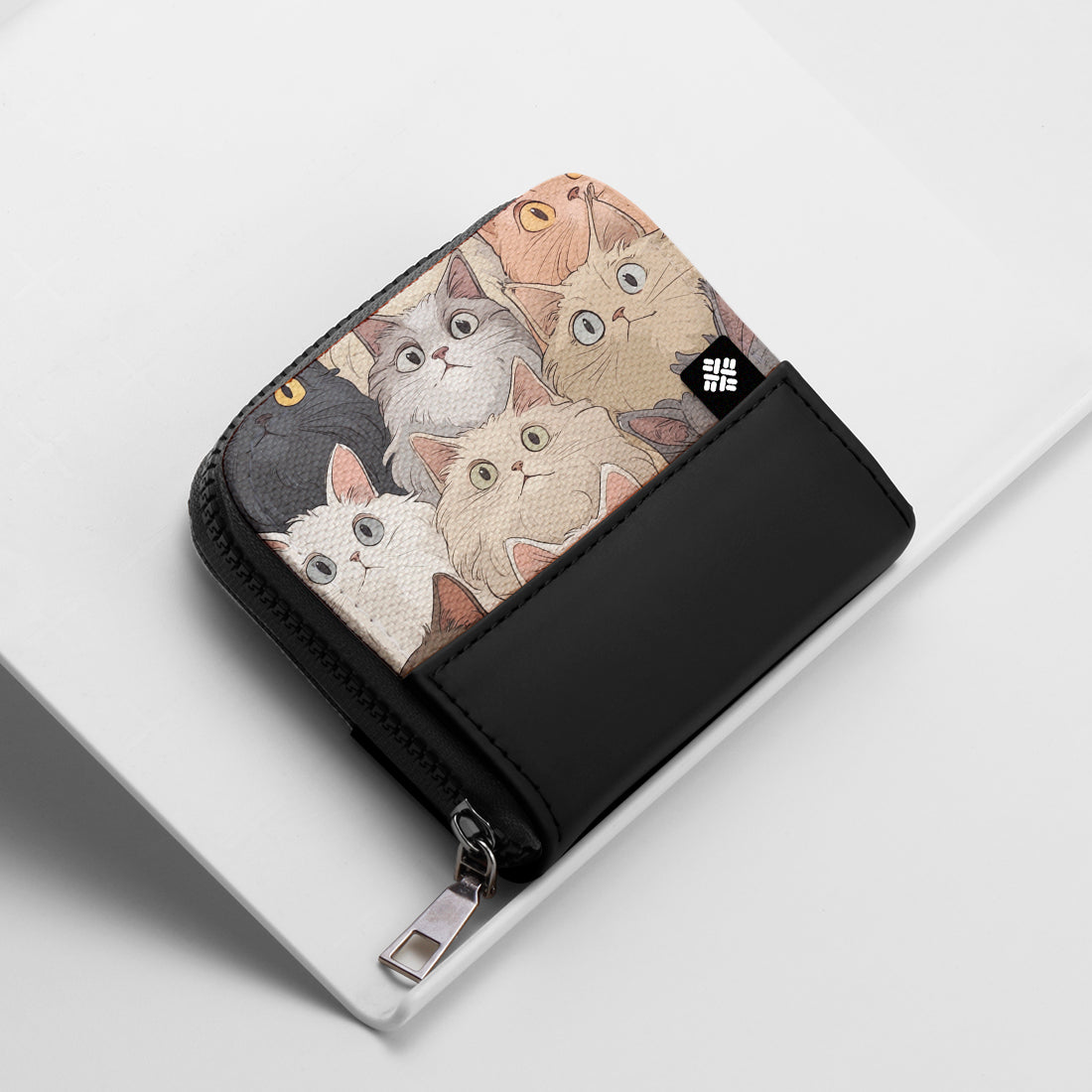 Black ZipPop Wallet Purrfectly Packed