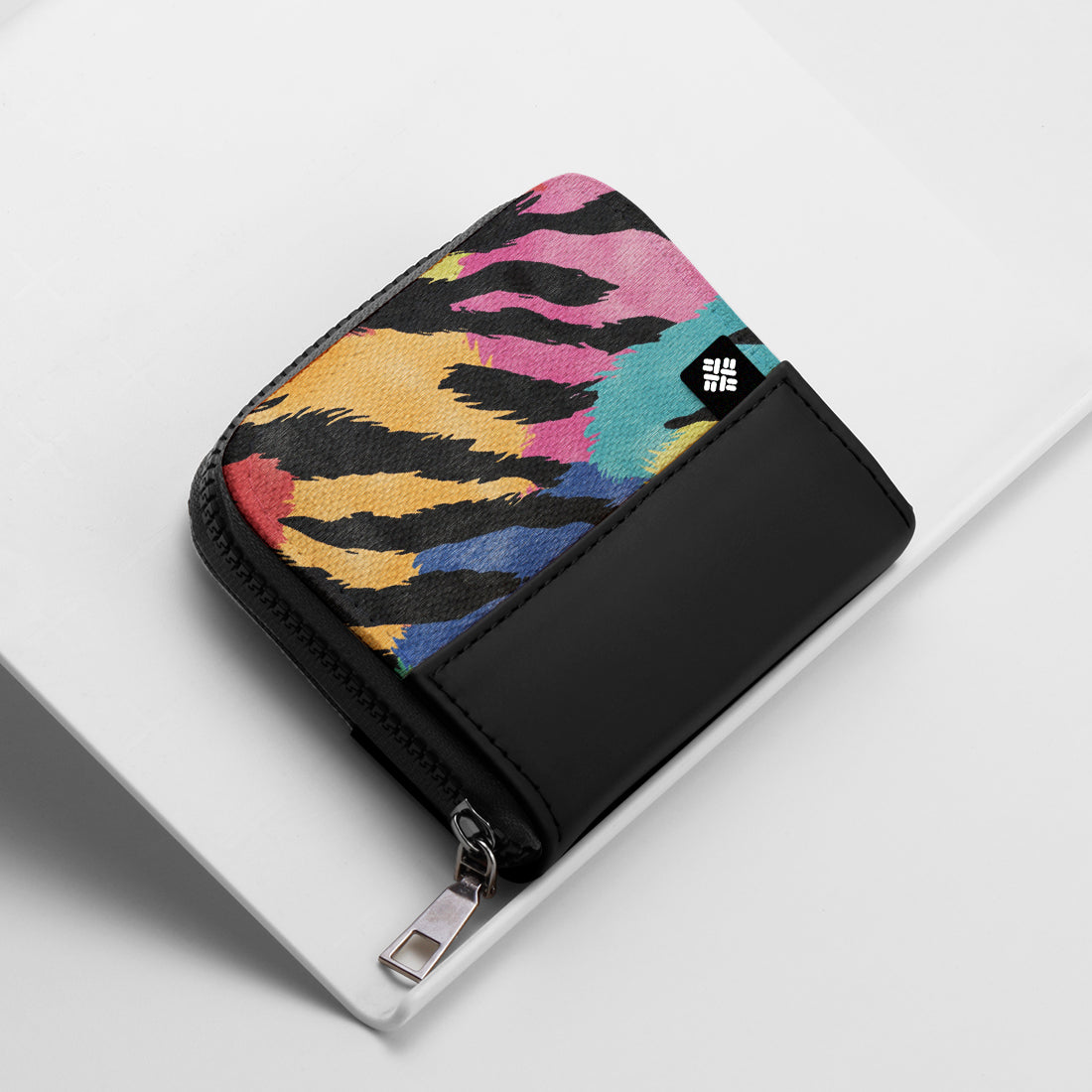 Black ZipPop Wallet Technicolor Wild