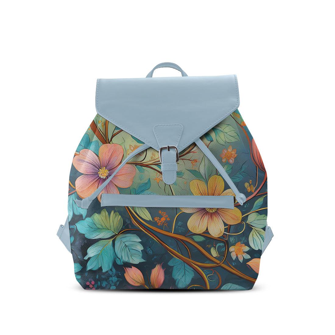 Blue Aurora Backpack Flower - CANVAEGYPT