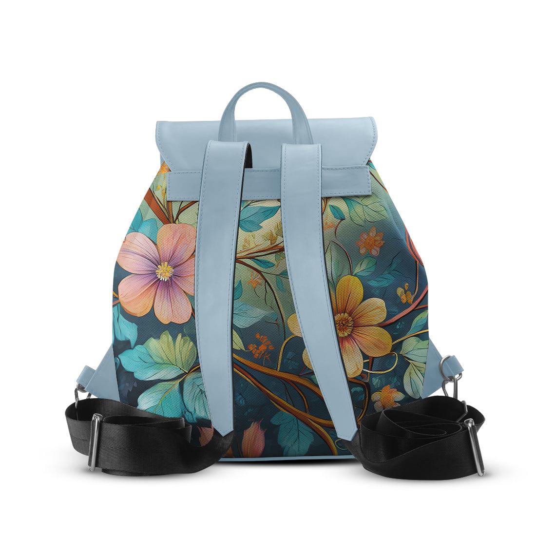 Blue Aurora Backpack Flower - CANVAEGYPT
