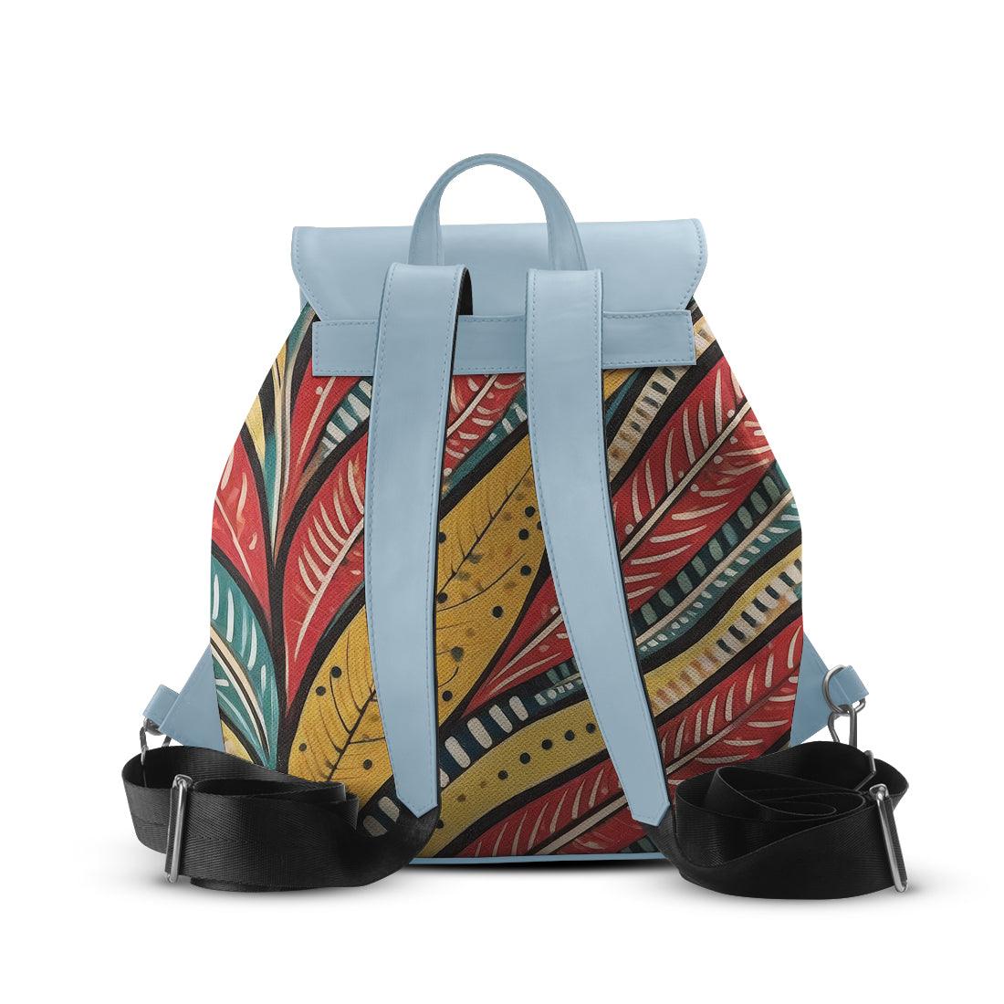 Blue Aurora Backpack Leaves - CANVAEGYPT