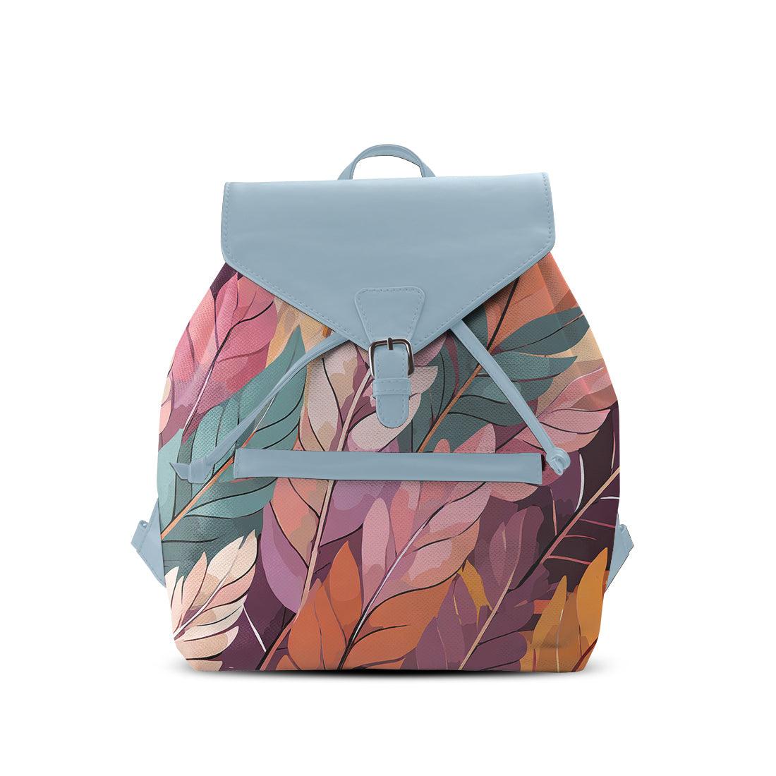 Blue Aurora Backpack Mixed Leaves - CANVAEGYPT