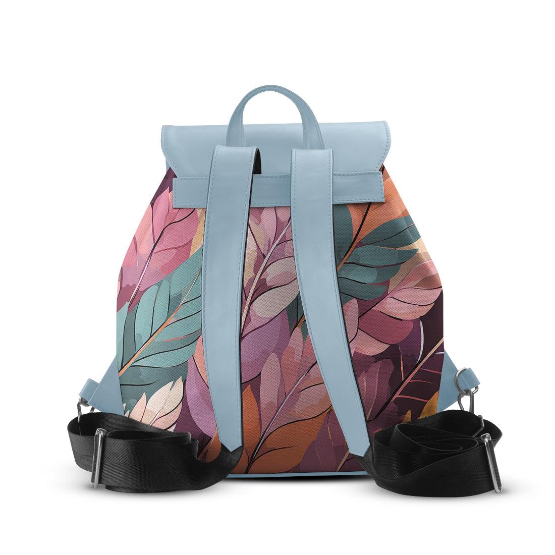 Blue Aurora Backpack Mixed Leaves - CANVAEGYPT