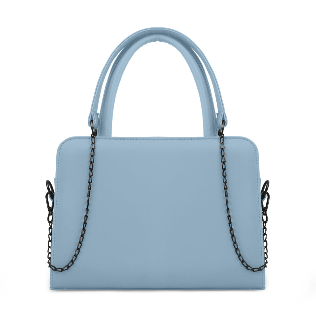 Blue Chic Chain Accent Handbag