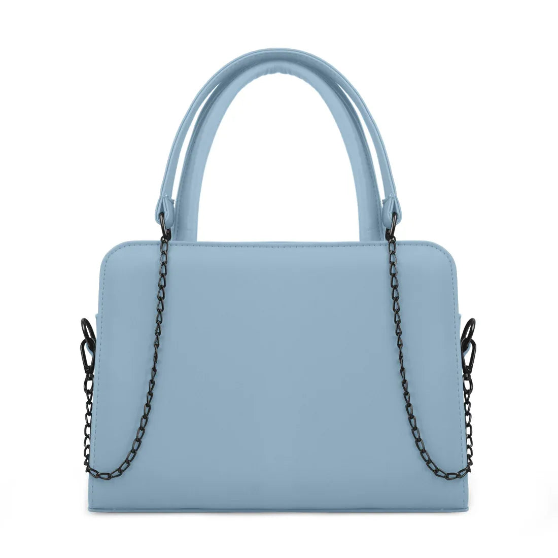 Blue Chic Chain Accent Handbag