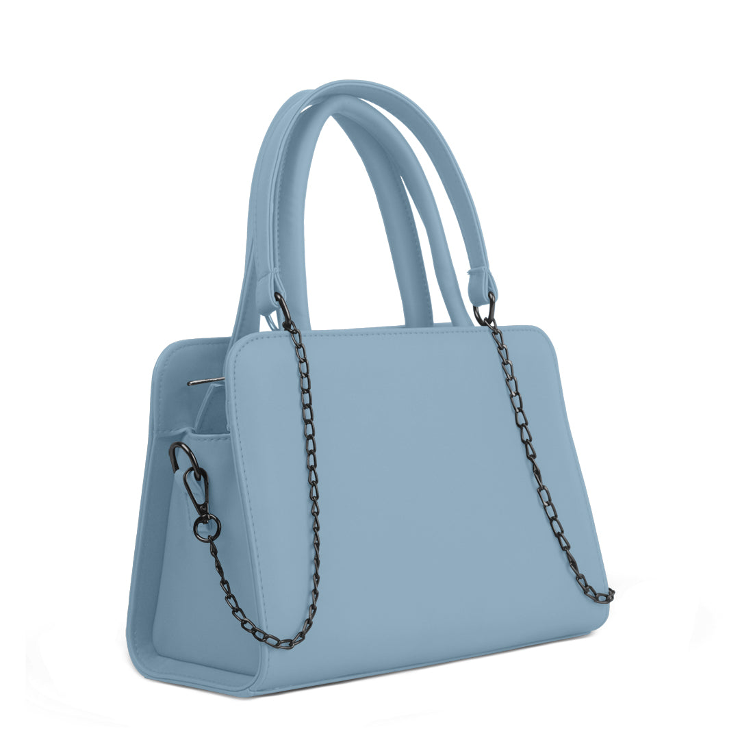 Blue Chic Chain Accent Handbag