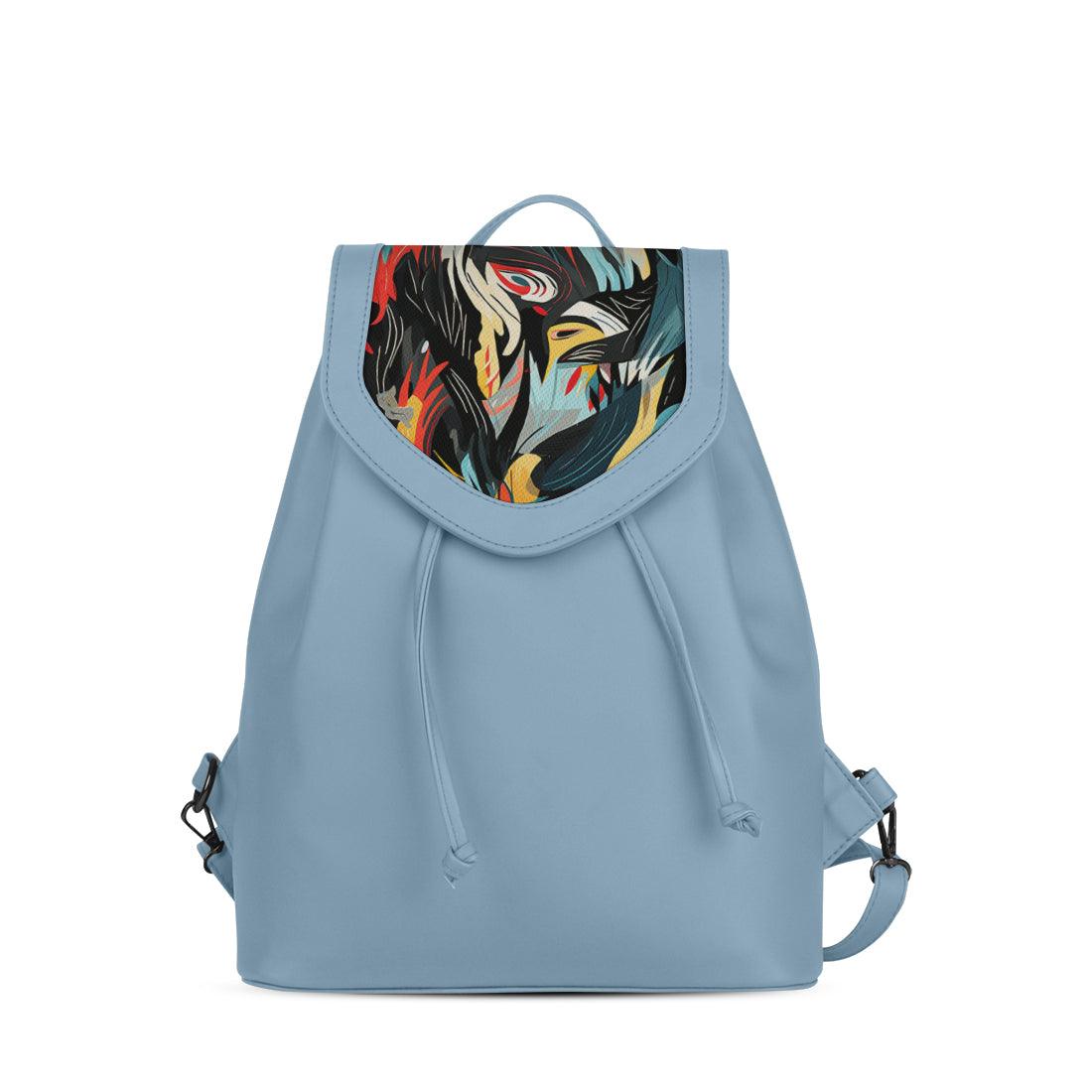 Blue City Serenade Backpack Abstract Avian Mosaic - CANVAEGYPT