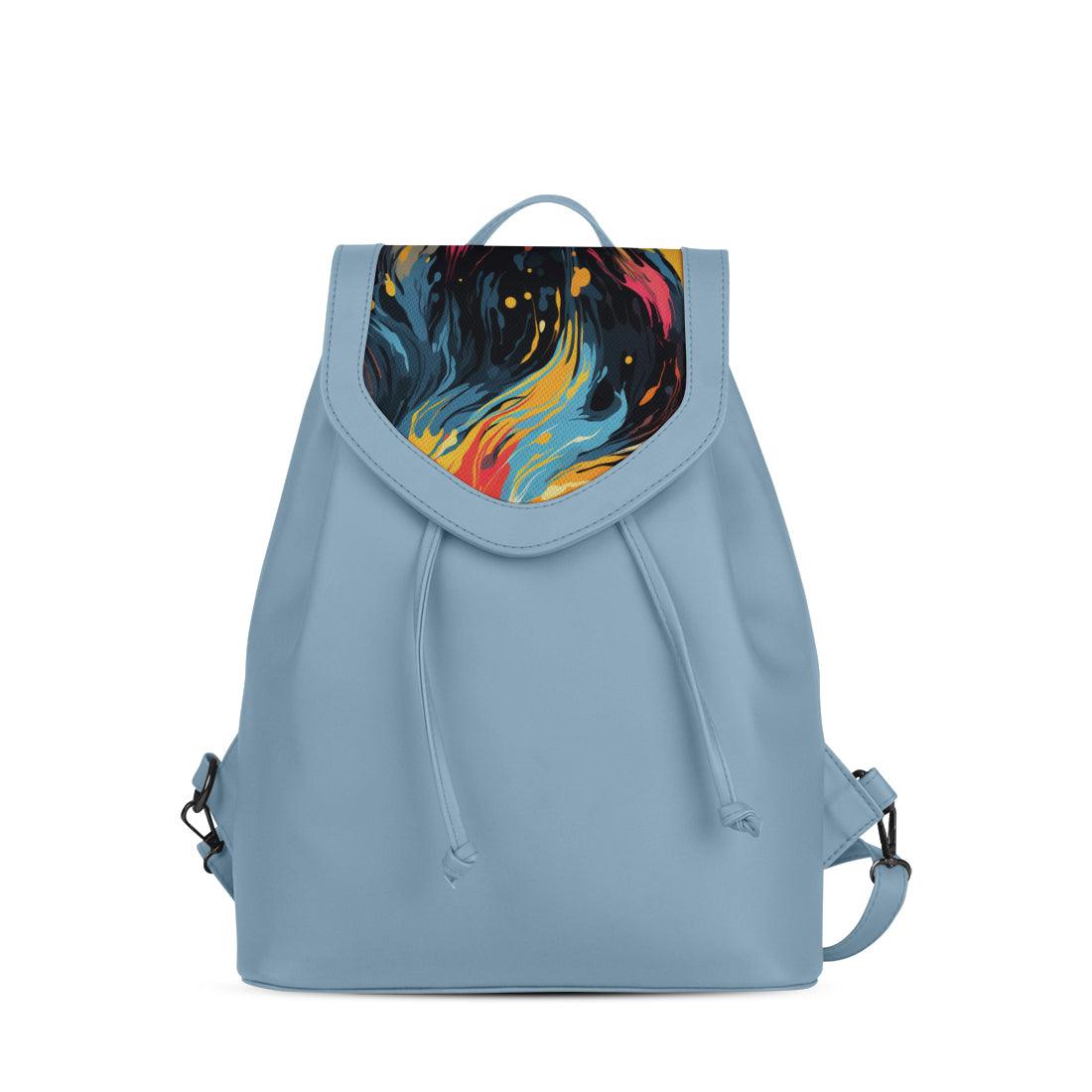 Blue City Serenade Backpack Ethereal Abstract - CANVAEGYPT