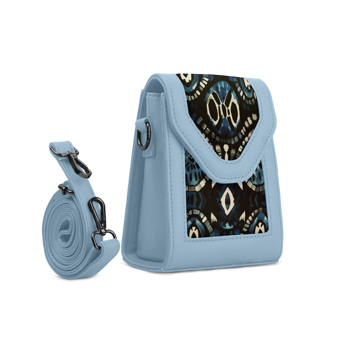 Blue Mini Urban Crossbody Bag Mystic Patterns