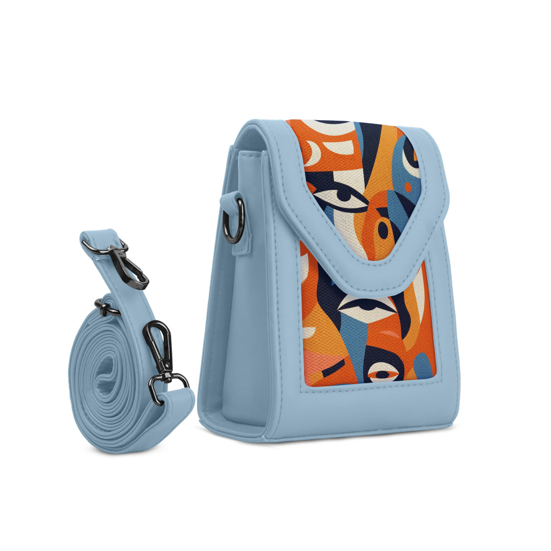 Blue Mini Urban Crossbody Bag Abstract Gaze