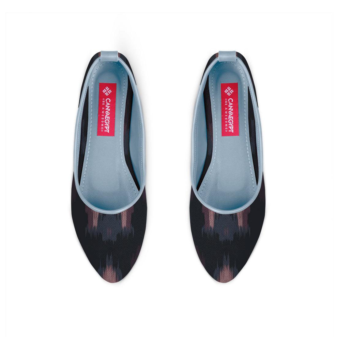 Blue Round Toe Shoe Blurred - CANVAEGYPT