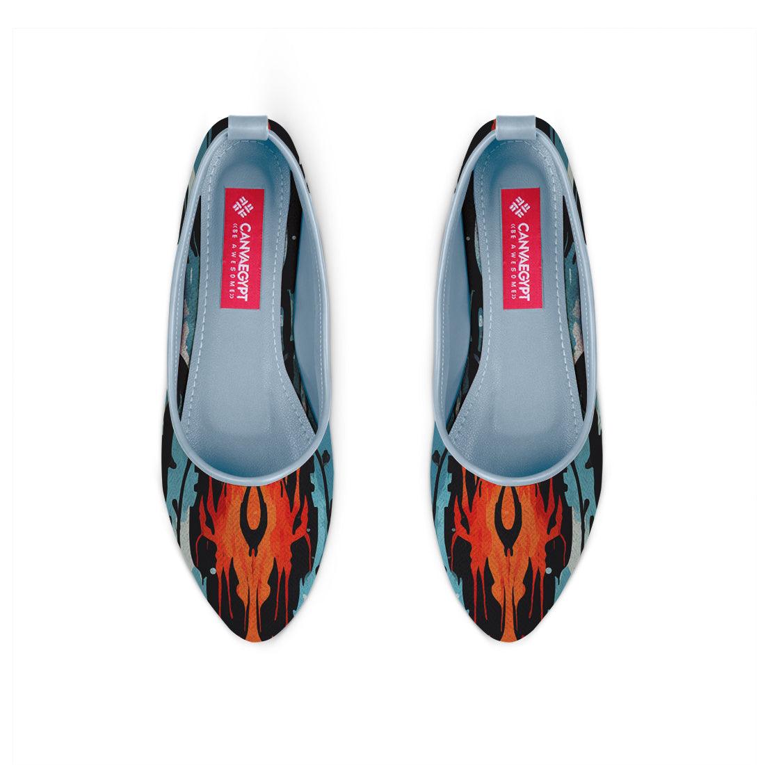 Blue Round Toe Shoe Flaring - CANVAEGYPT